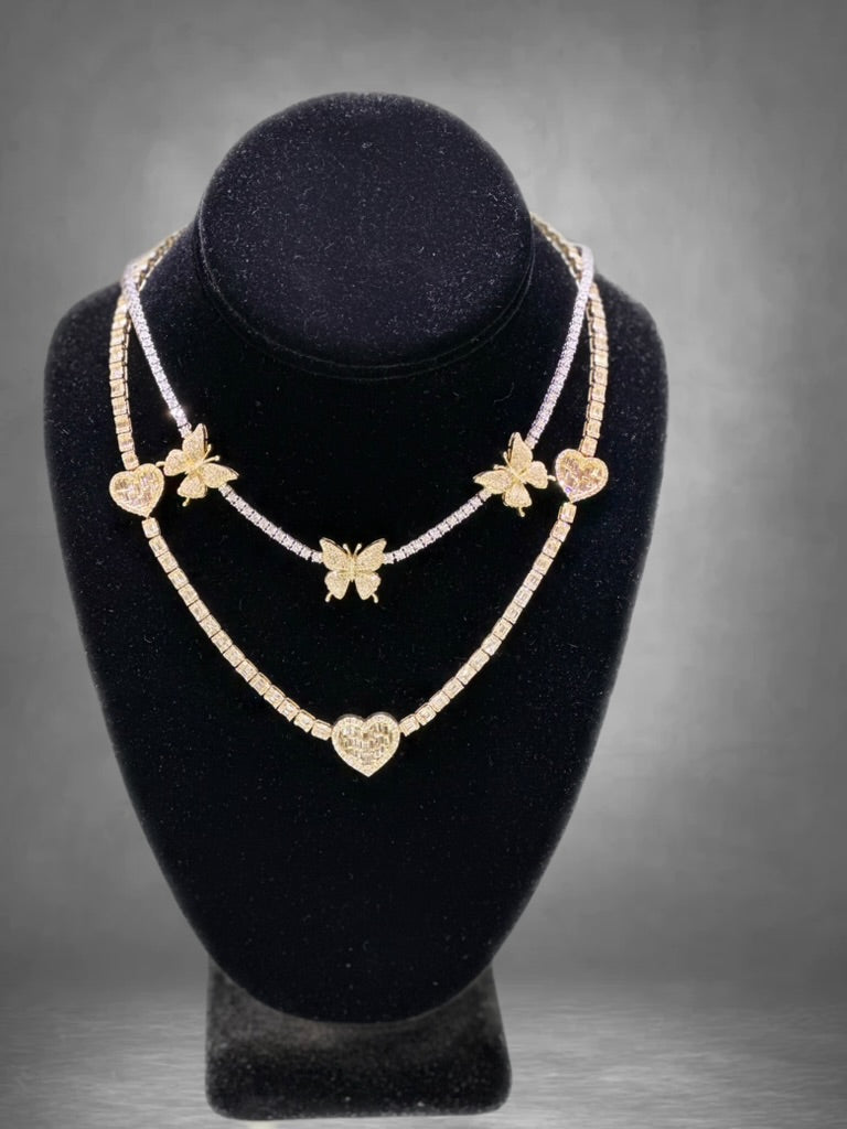 2.50CT Diamond Butterfly 10K Chain