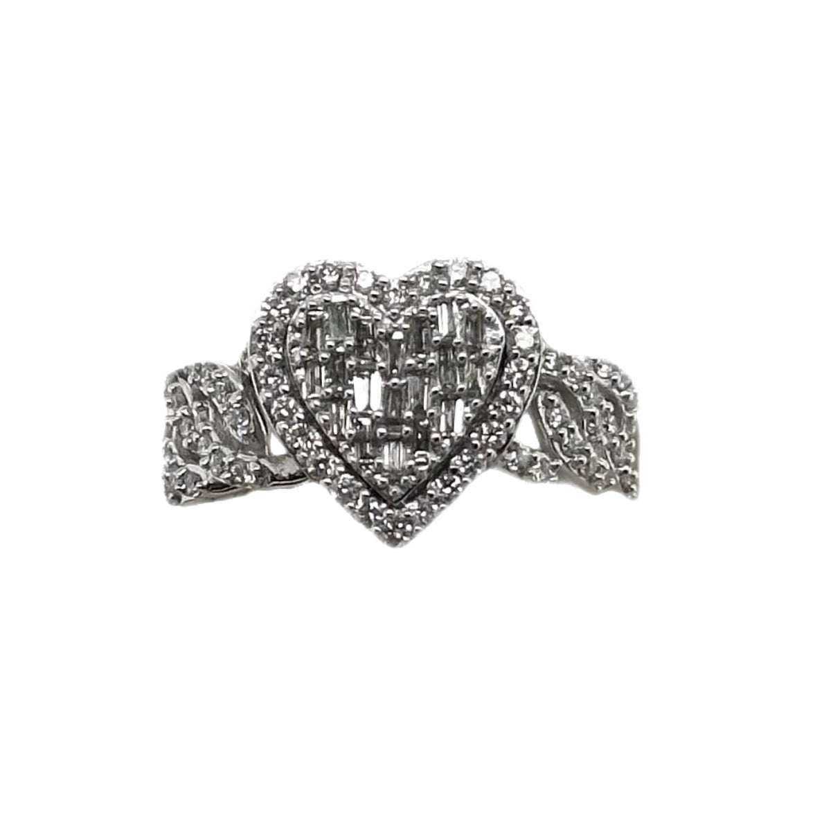 0.80CT Diamond Heart 10K Ring