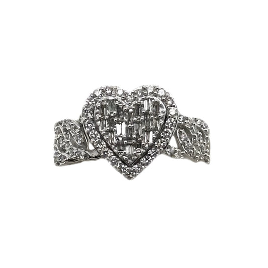 0.80CT Diamond Heart 10K Ring