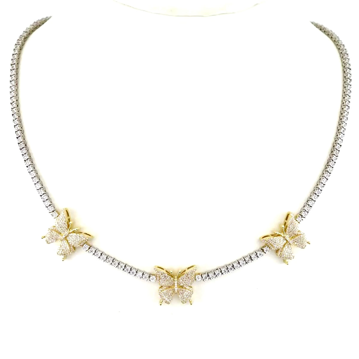 2.50CT Diamond Butterfly 10K Chain