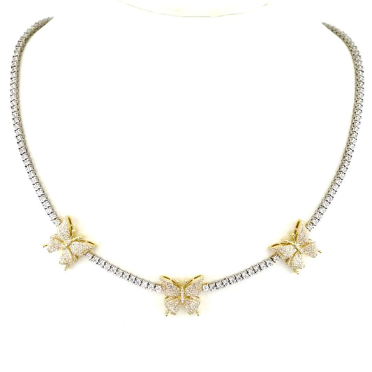 2.50CT Diamond Butterfly 10K Chain