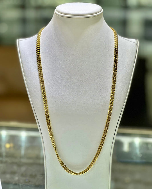 10K Yellow Gold Cuban Link Chain 6mm