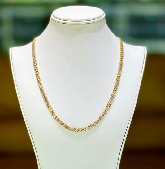 7.00CT Diamond 10K Cuban Link Chain 6mm