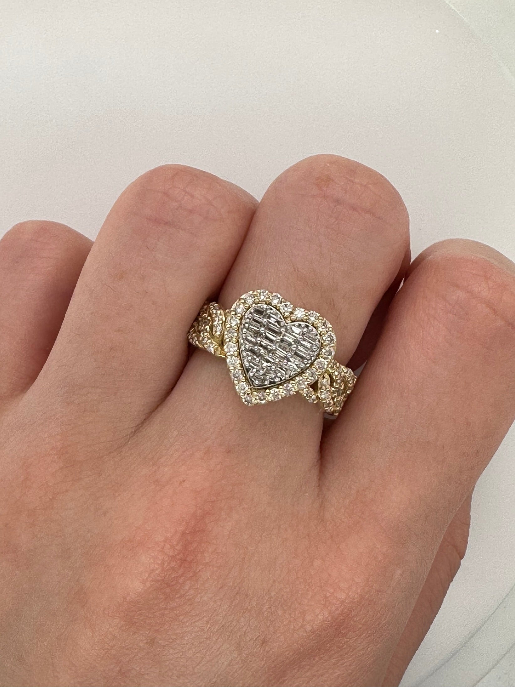 0.75CT Diamond Heart 10K Ring