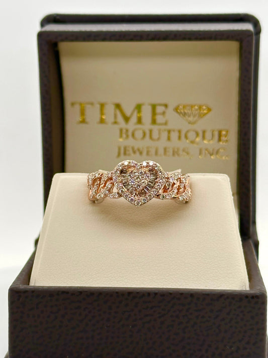 0.50CT Diamond Heart 10K Ring