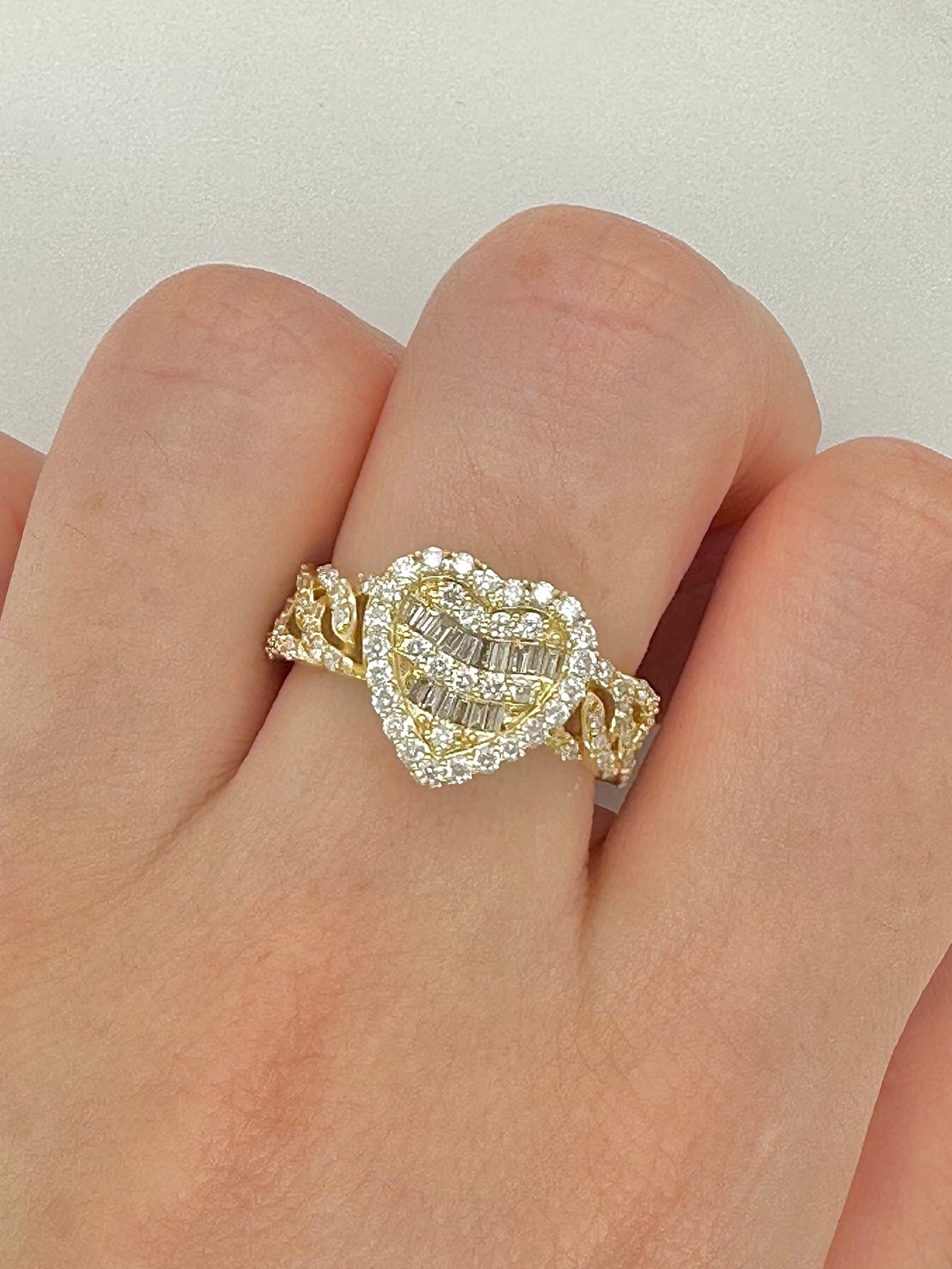 0.75CT Diamond Heart 10K Ring
