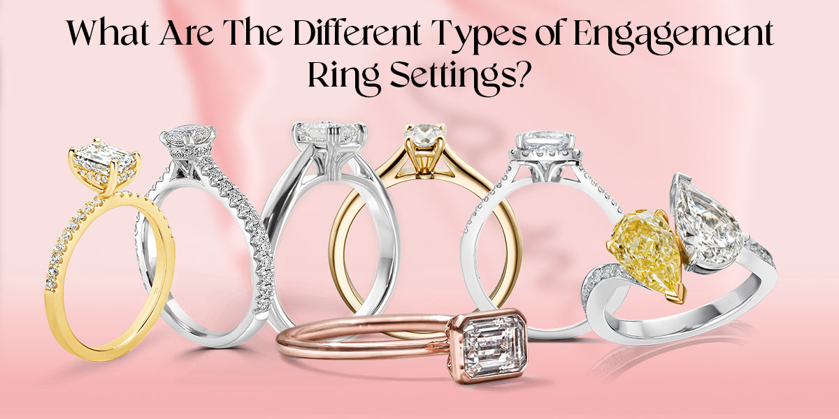 An assortment of beautiful engagement rings showcasing various styles and designs.