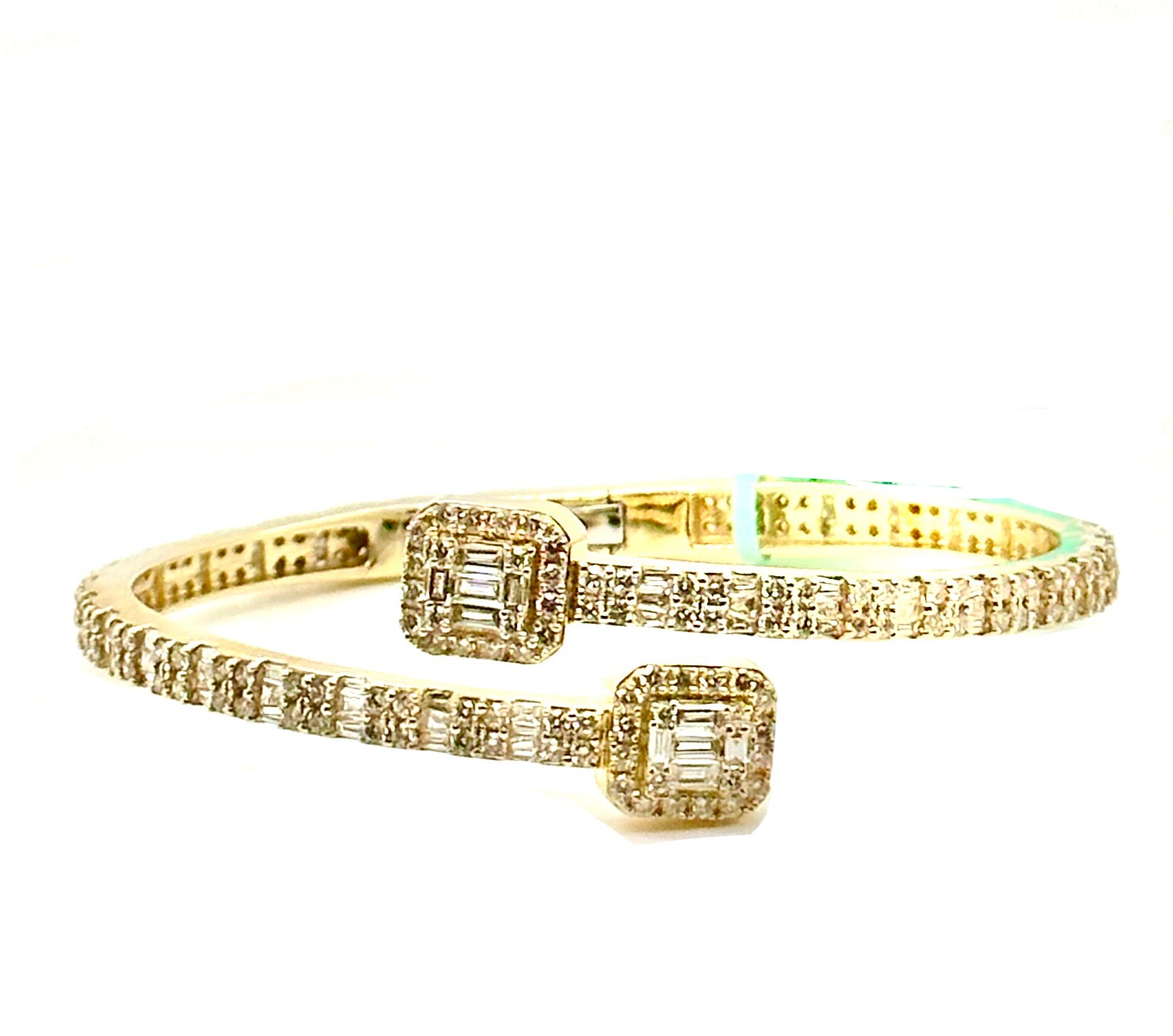 5.00CT Baguette & Round Diamond Bangle