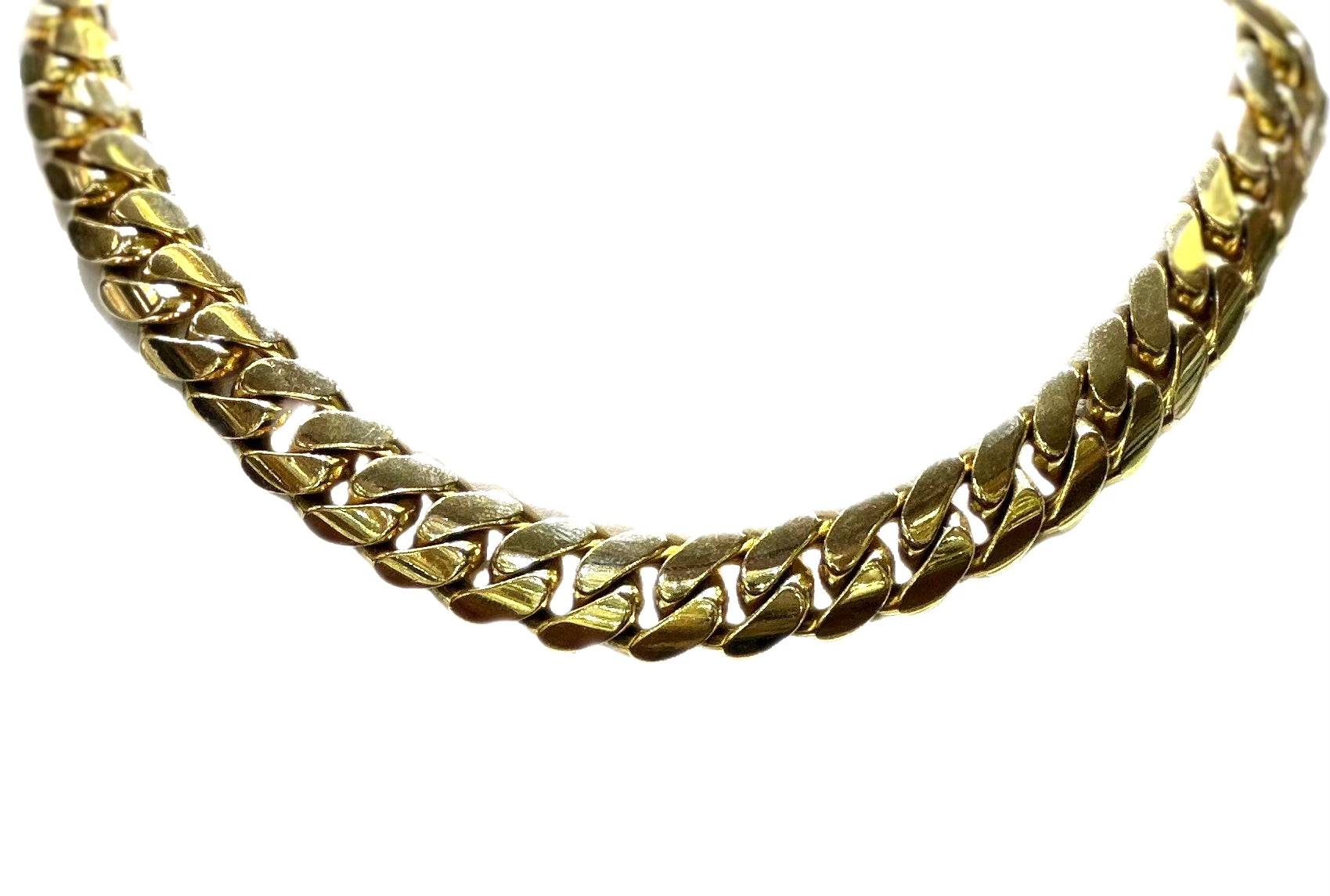 10K Yellow Gold Cuban Link Chain 14mm