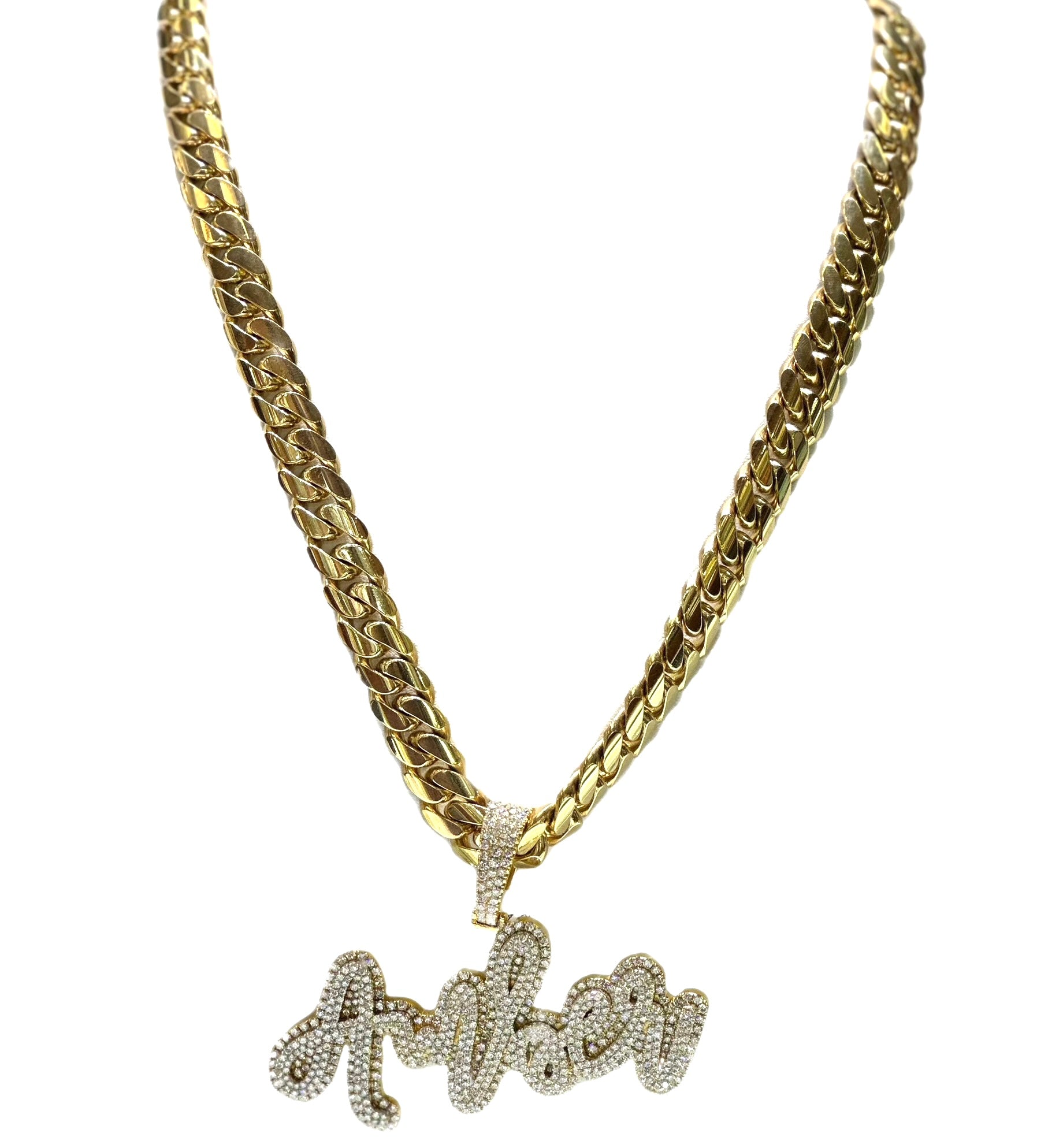 10K Yellow Gold Cuban Link Chain 12mm