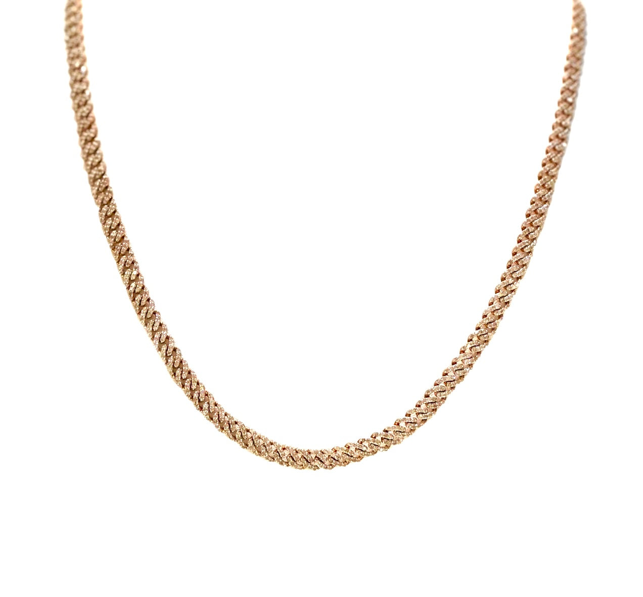 7.00CT Diamond 10K Cuban Link Chain 6mm