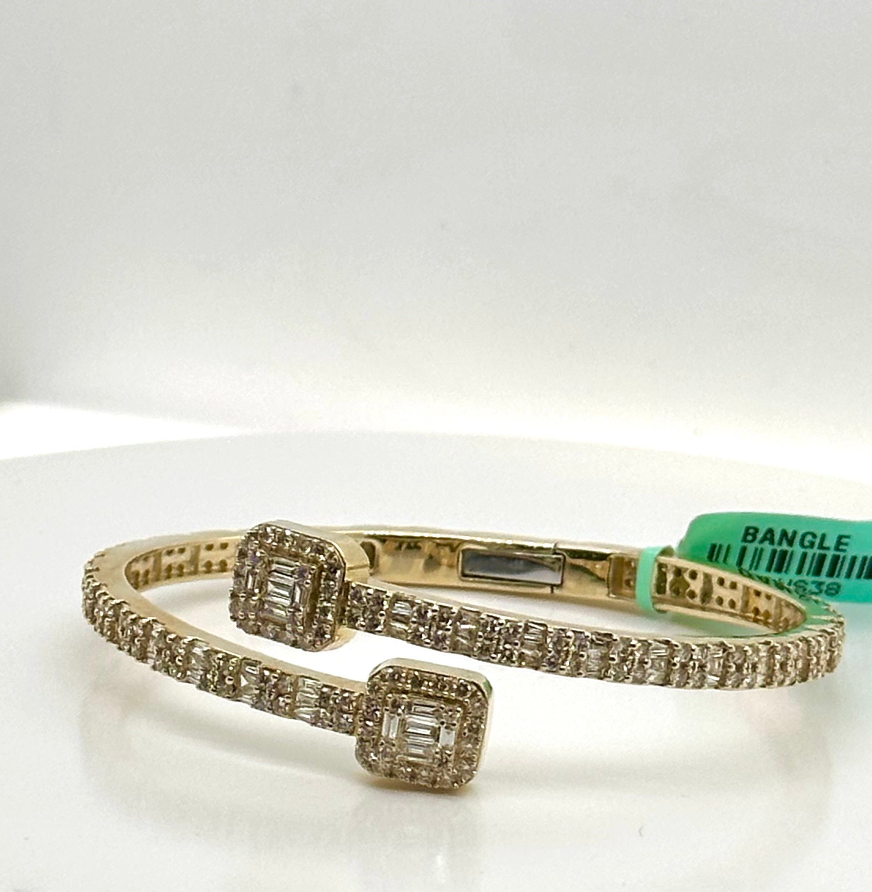 5.00CT Baguette & Round Diamond Bangle