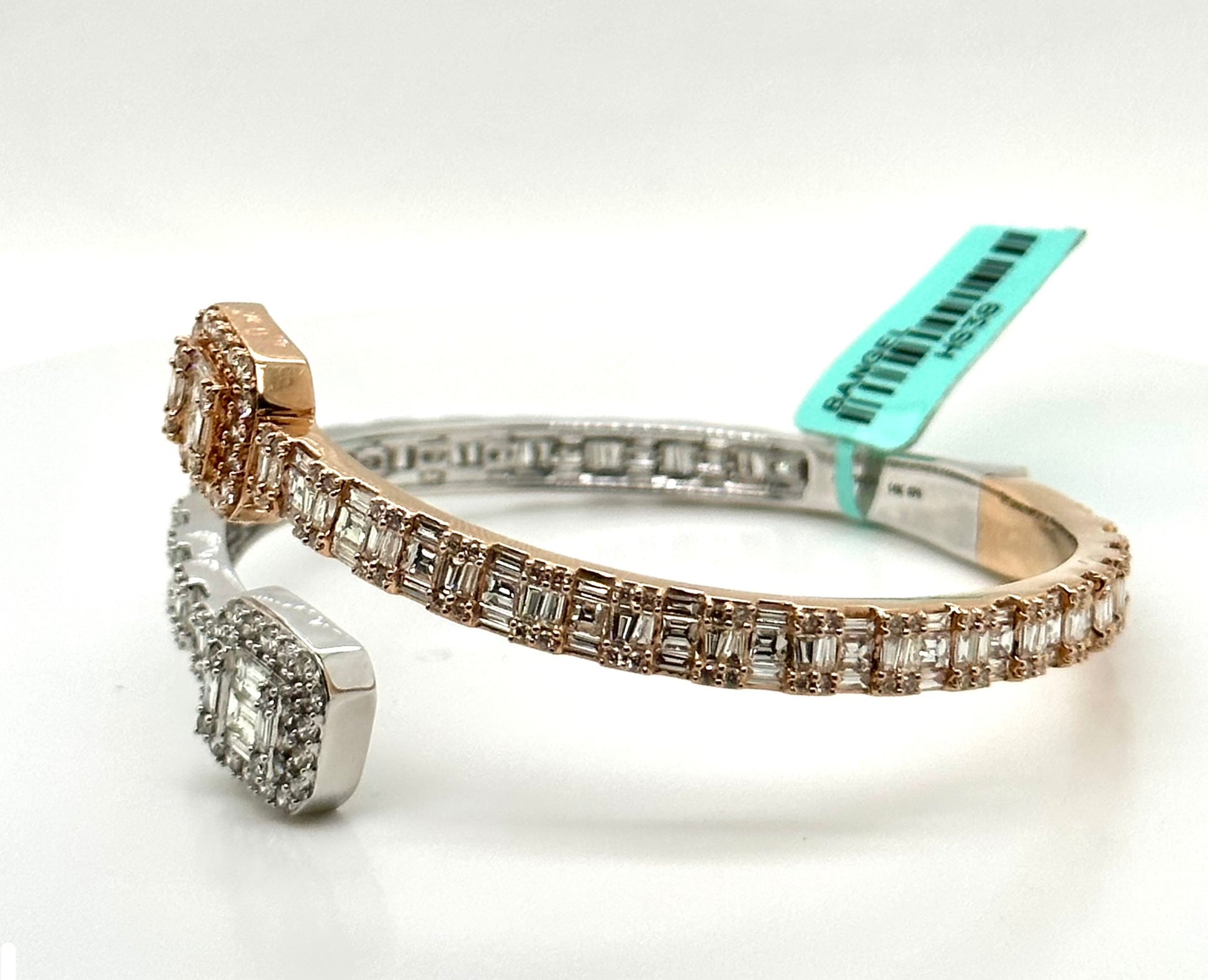 6.50CT Baguette & Round Diamond Bangle