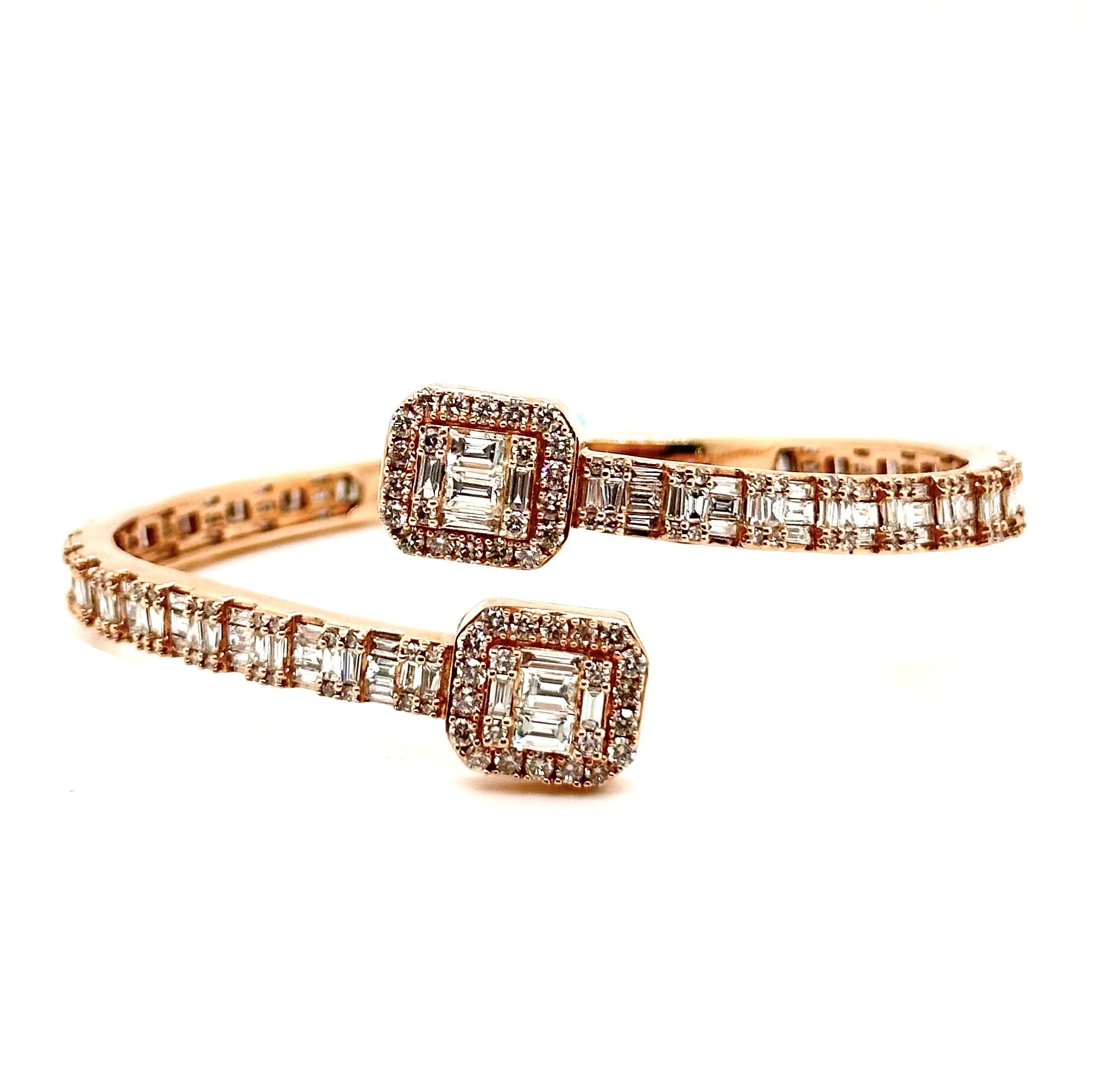 6.50CT Baguette & Round Diamond Bangle