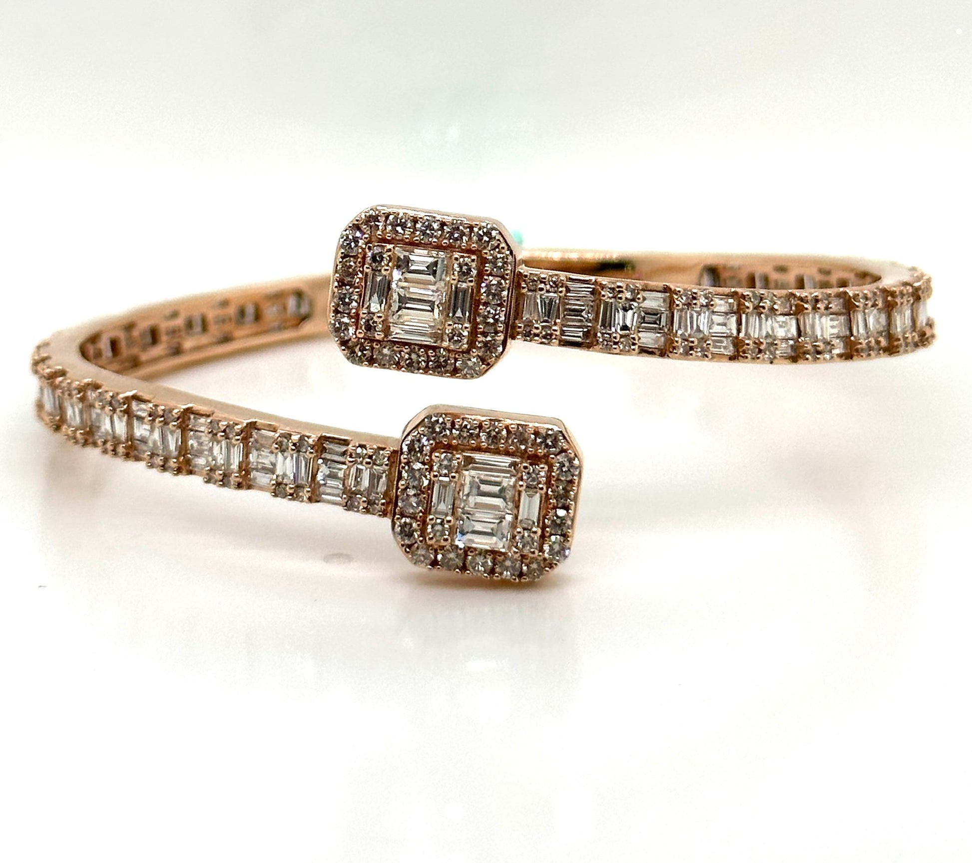 6.50CT Baguette & Round Diamond Bangle