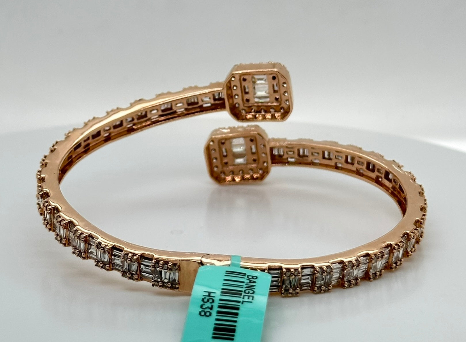 6.50CT Baguette & Round Diamond Bangle