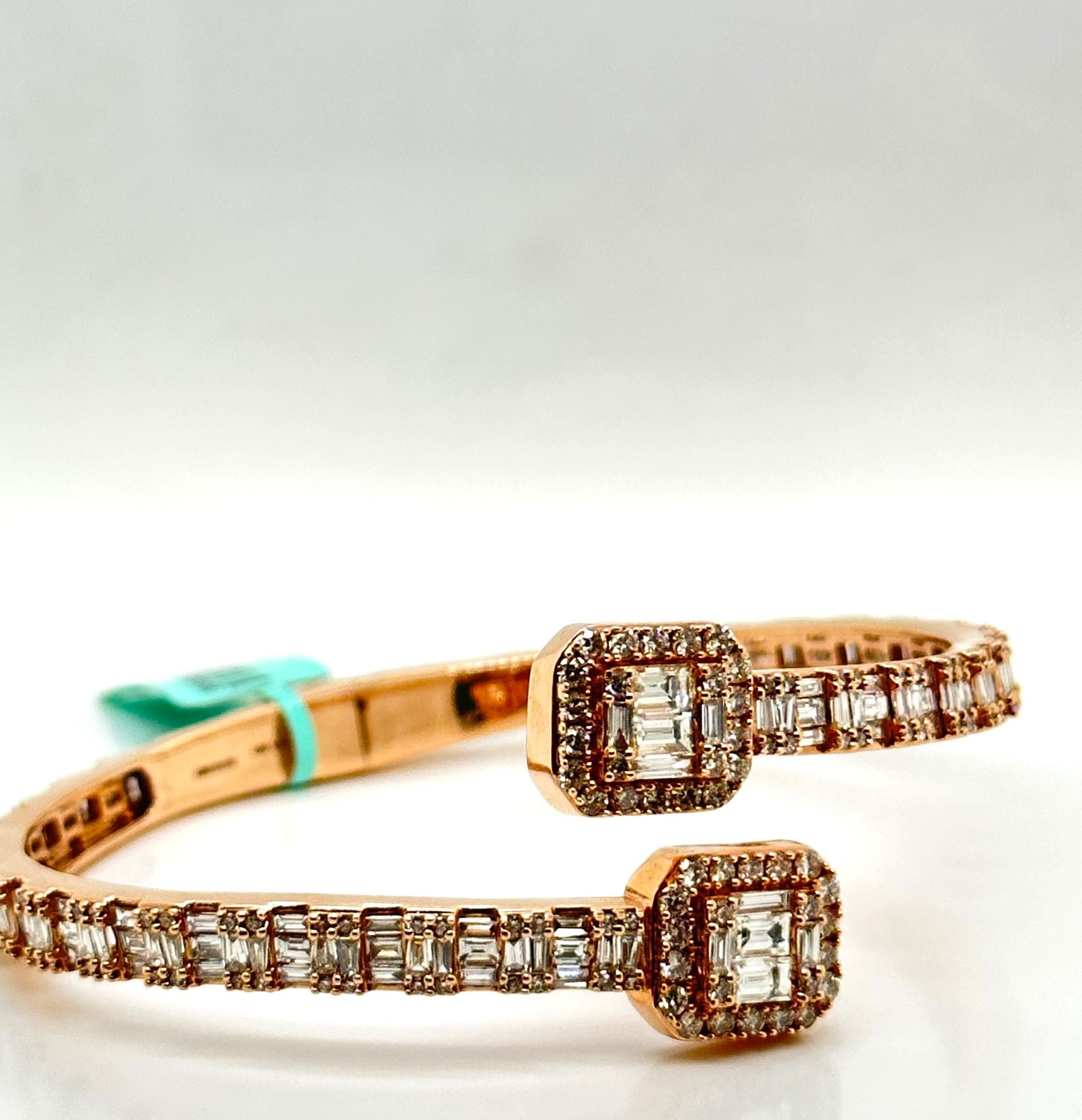 6.50CT Baguette & Round Diamond Bangle