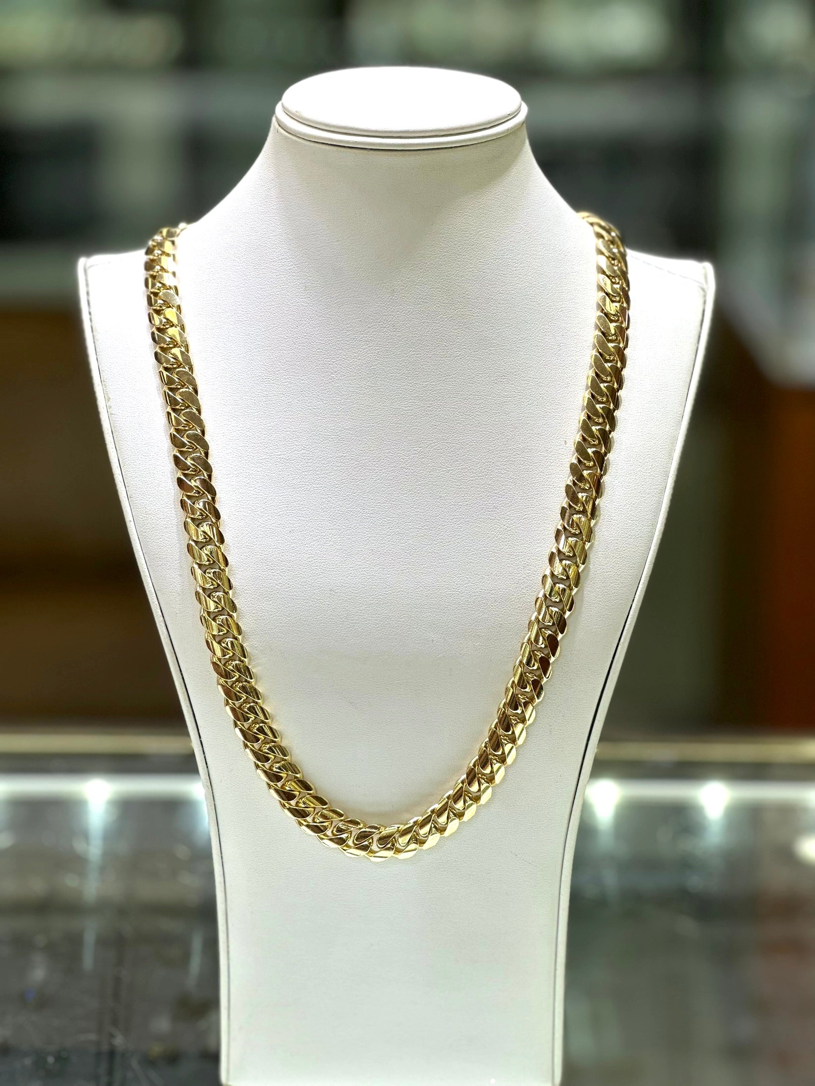 10K Yellow Gold Cuban Link Chain 12mm