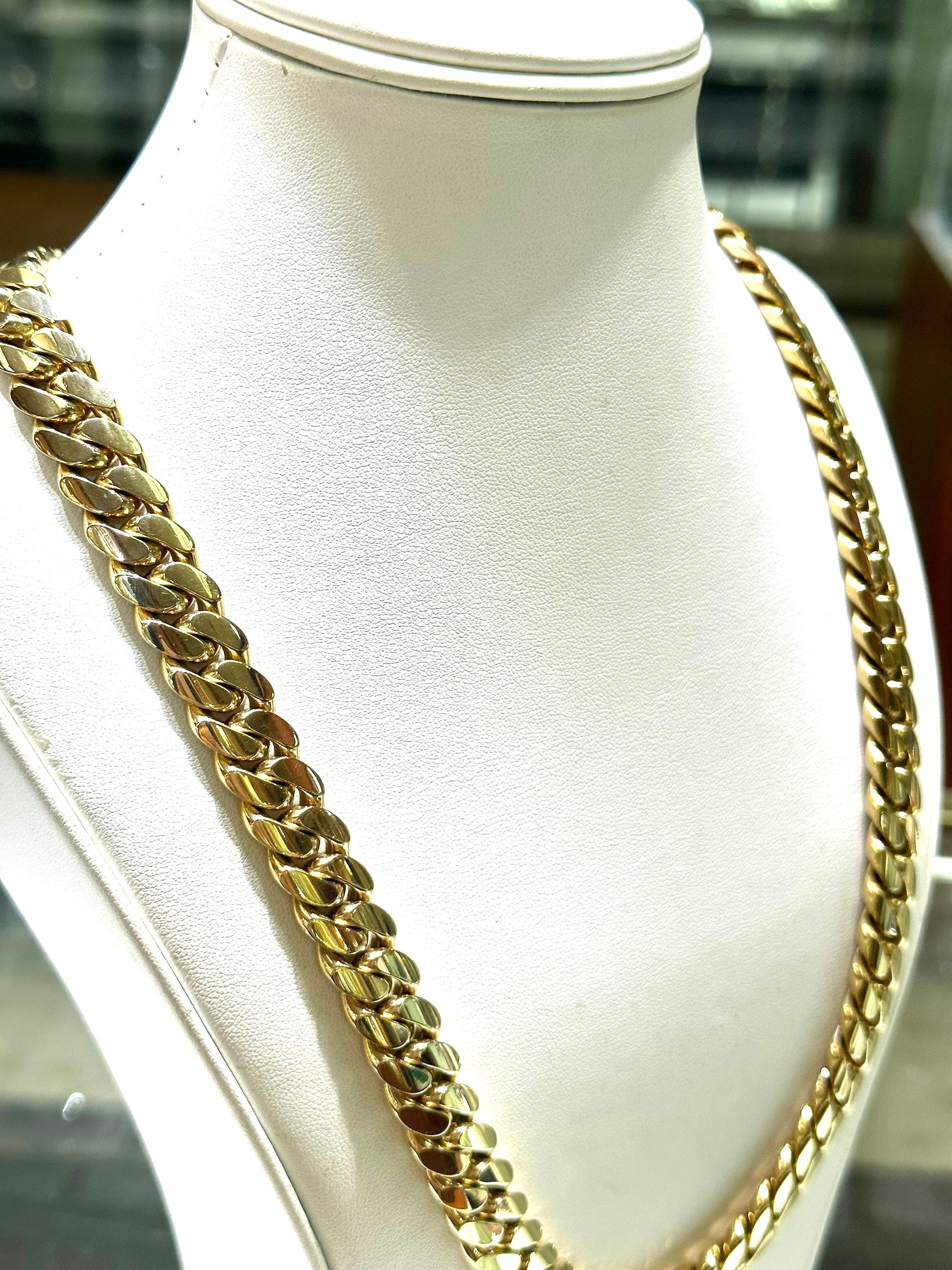 10K Yellow Gold Cuban Link Chain 13mm