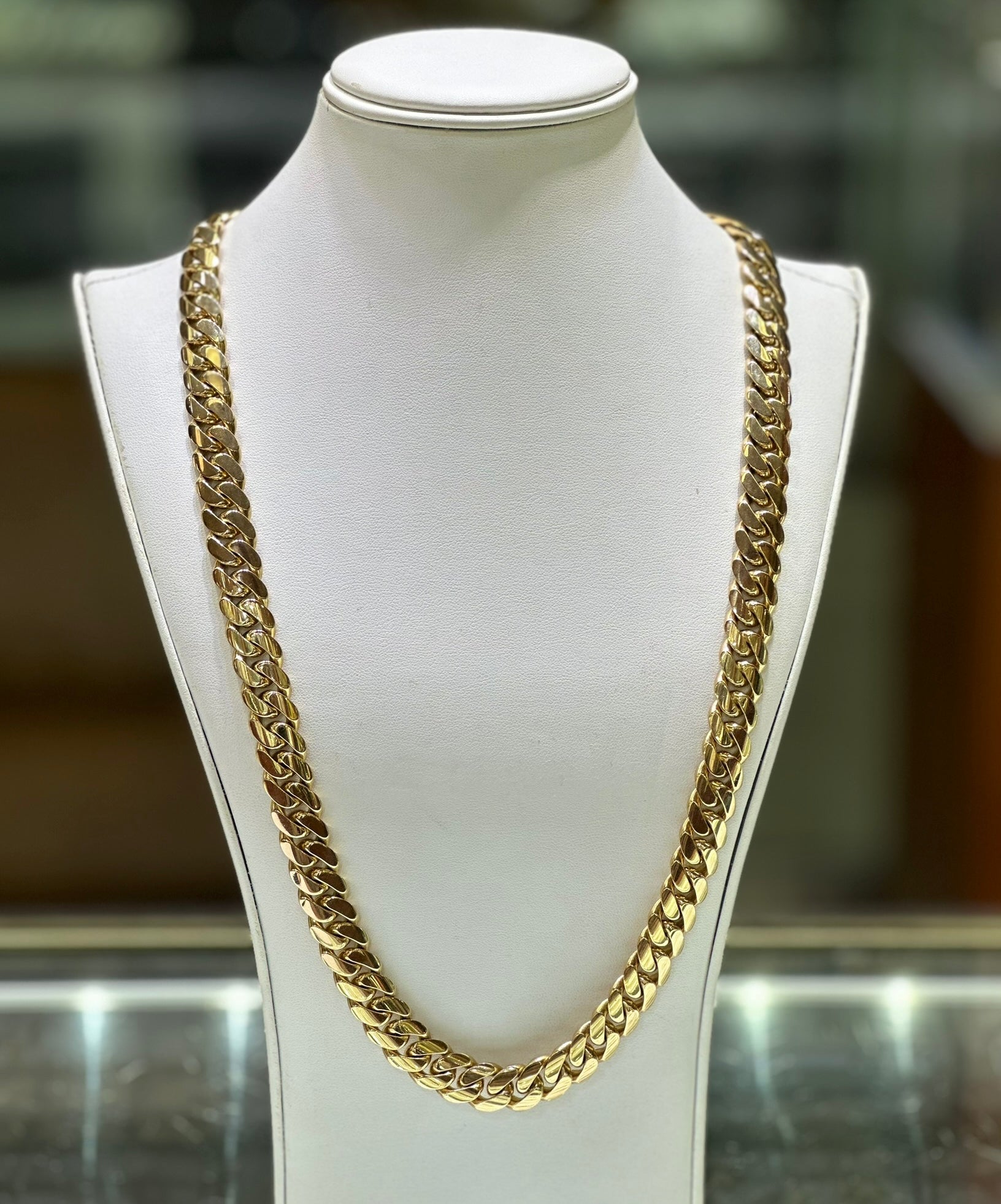 10K Yellow Gold Cuban Link Chain 13mm