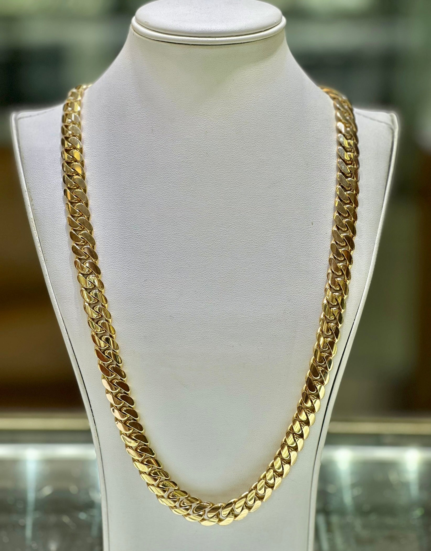 10K Yellow Gold Cuban Link Chain 13mm