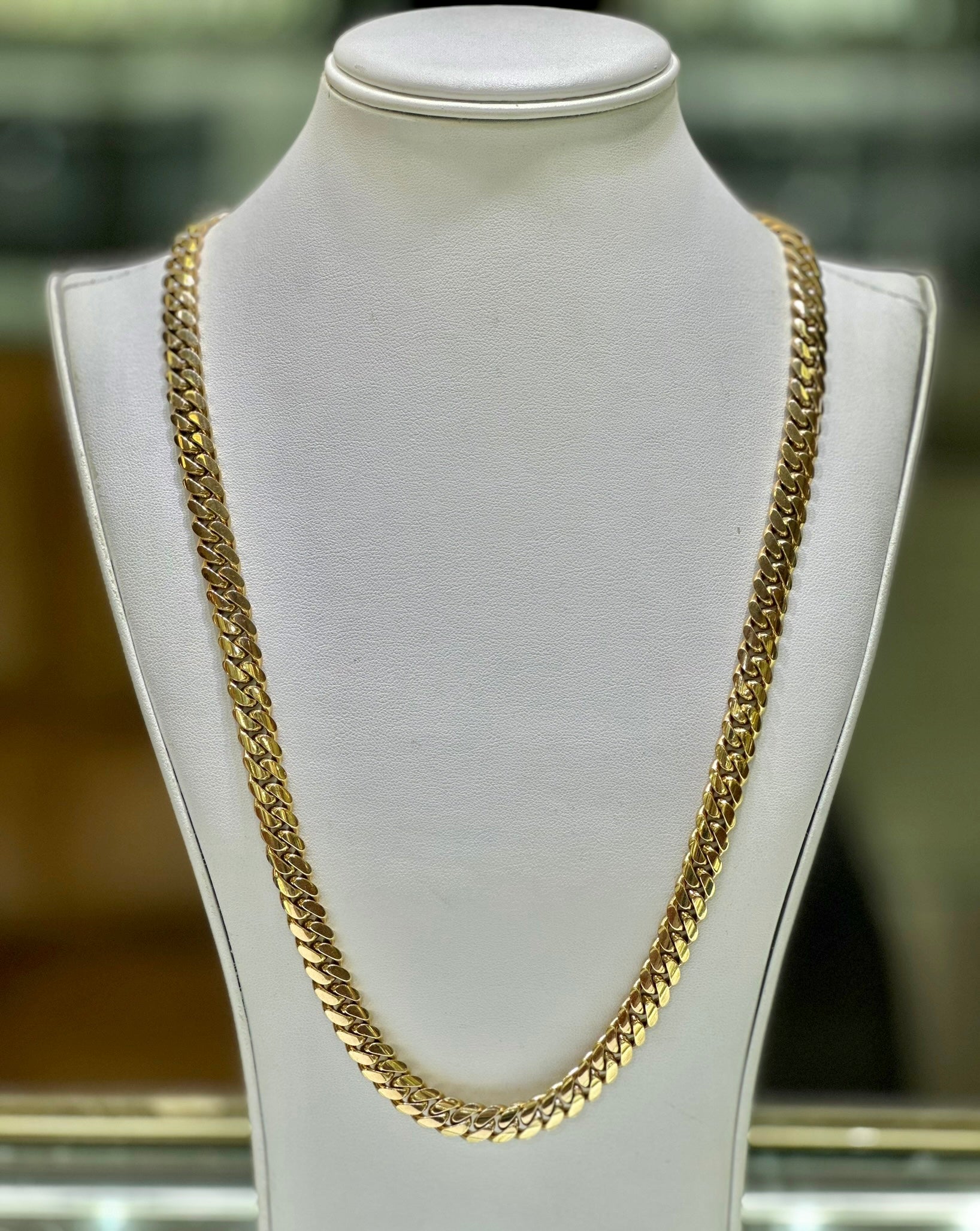 10K Yellow Gold Cuban Link Chain 9mm