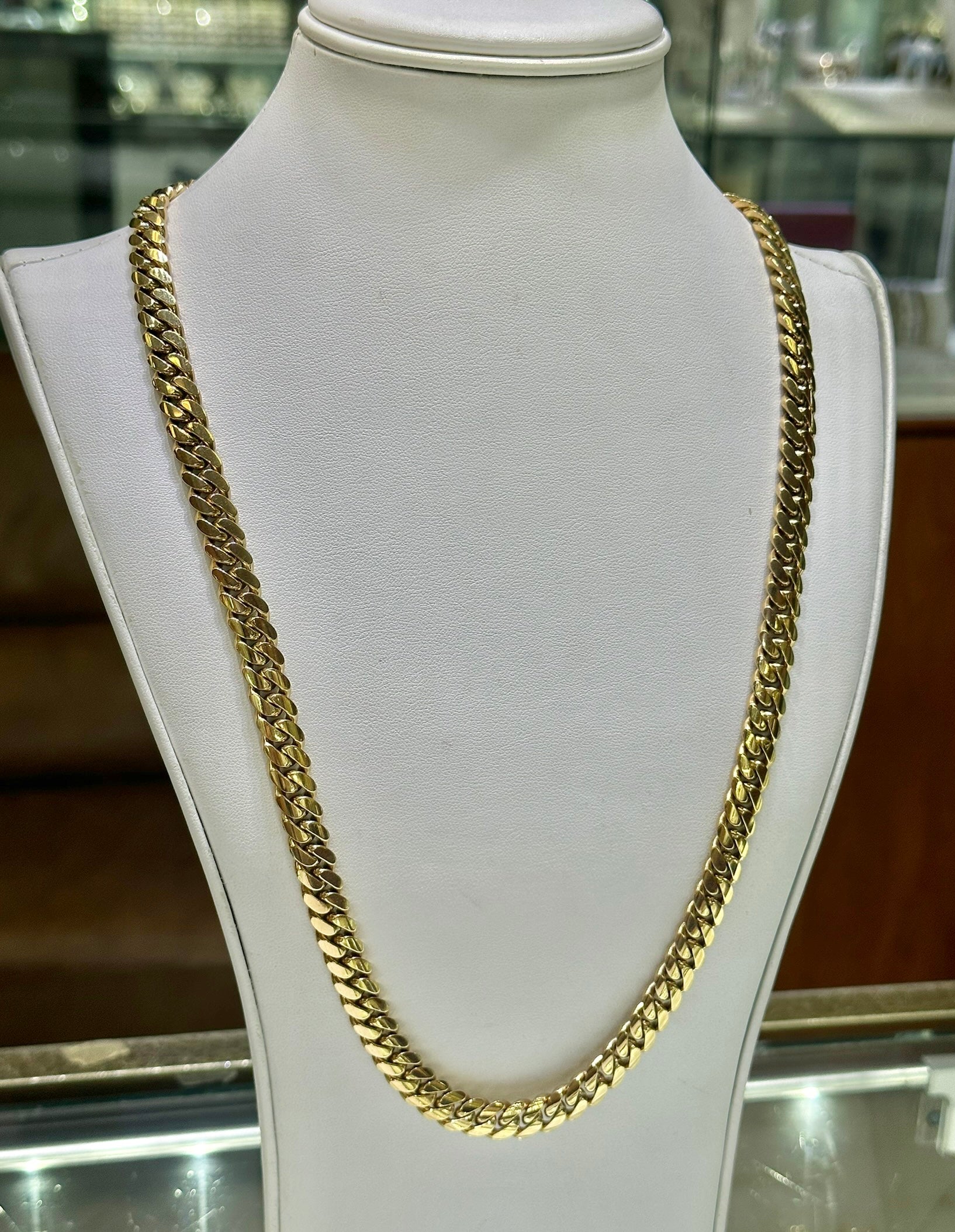 10K Yellow Gold Cuban Link Chain 9mm