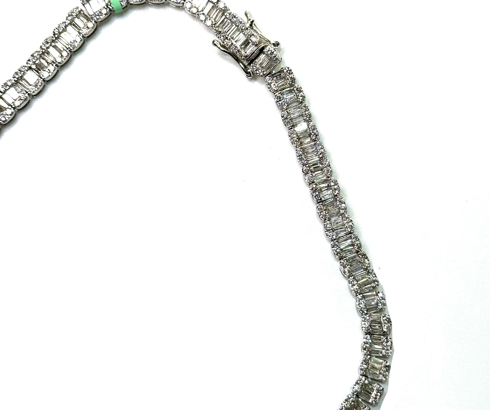 15.79CT Baguette & Round Diamond 10K Chain