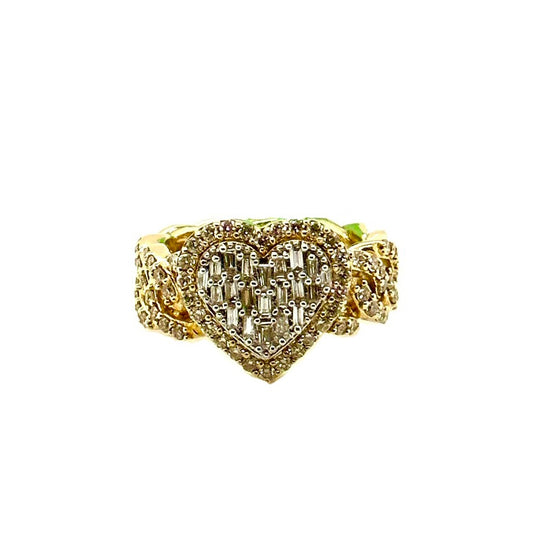 1.10CT Diamond Heart 10K Ring