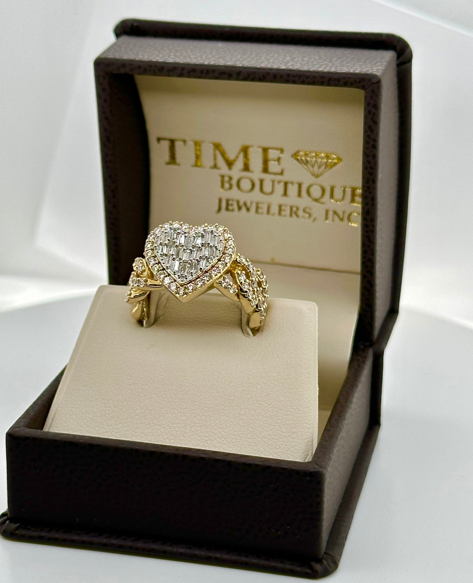 1.10CT Diamond Heart 10K Ring