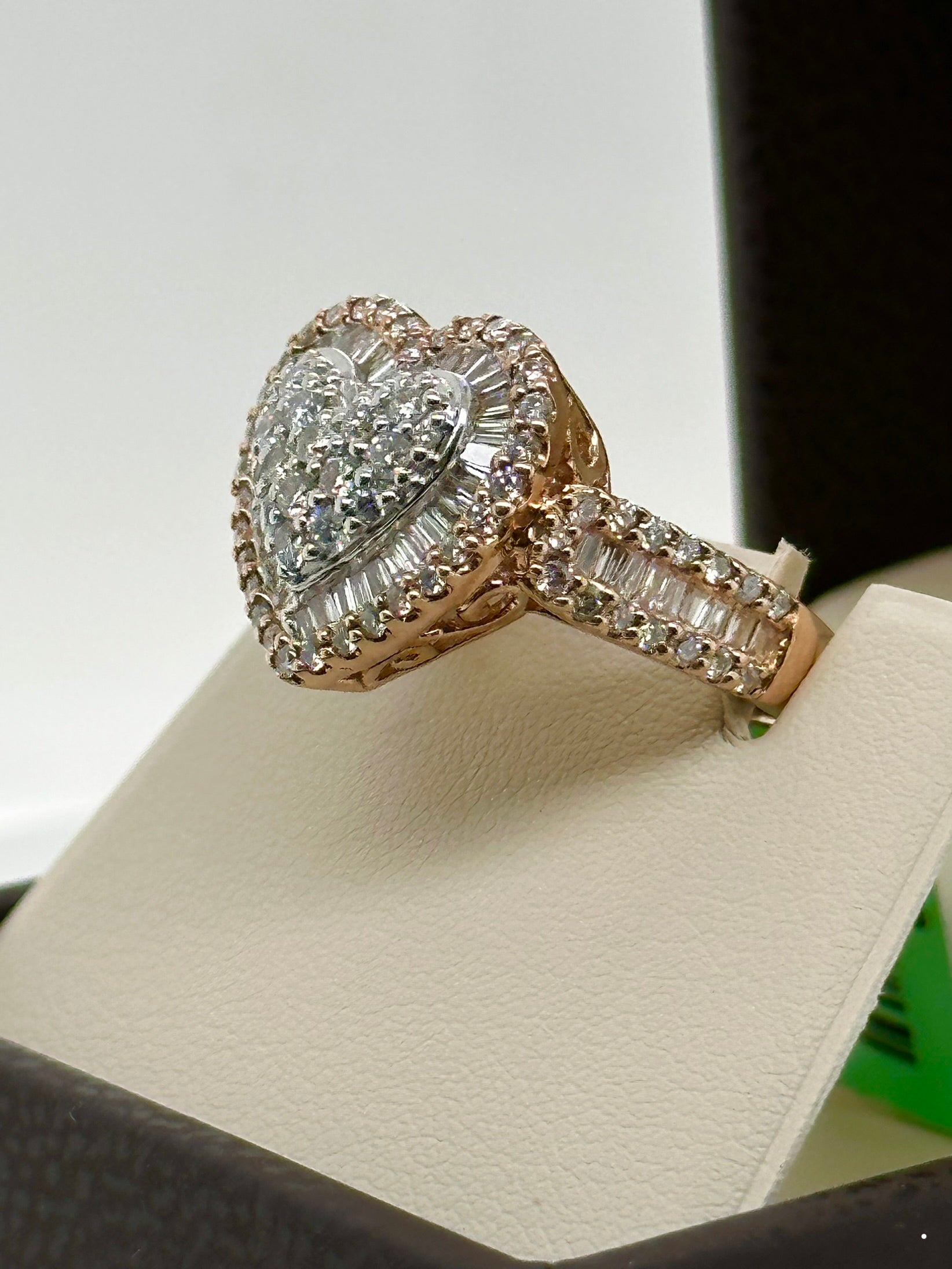 1.50CT Diamond Heart 10K Ring