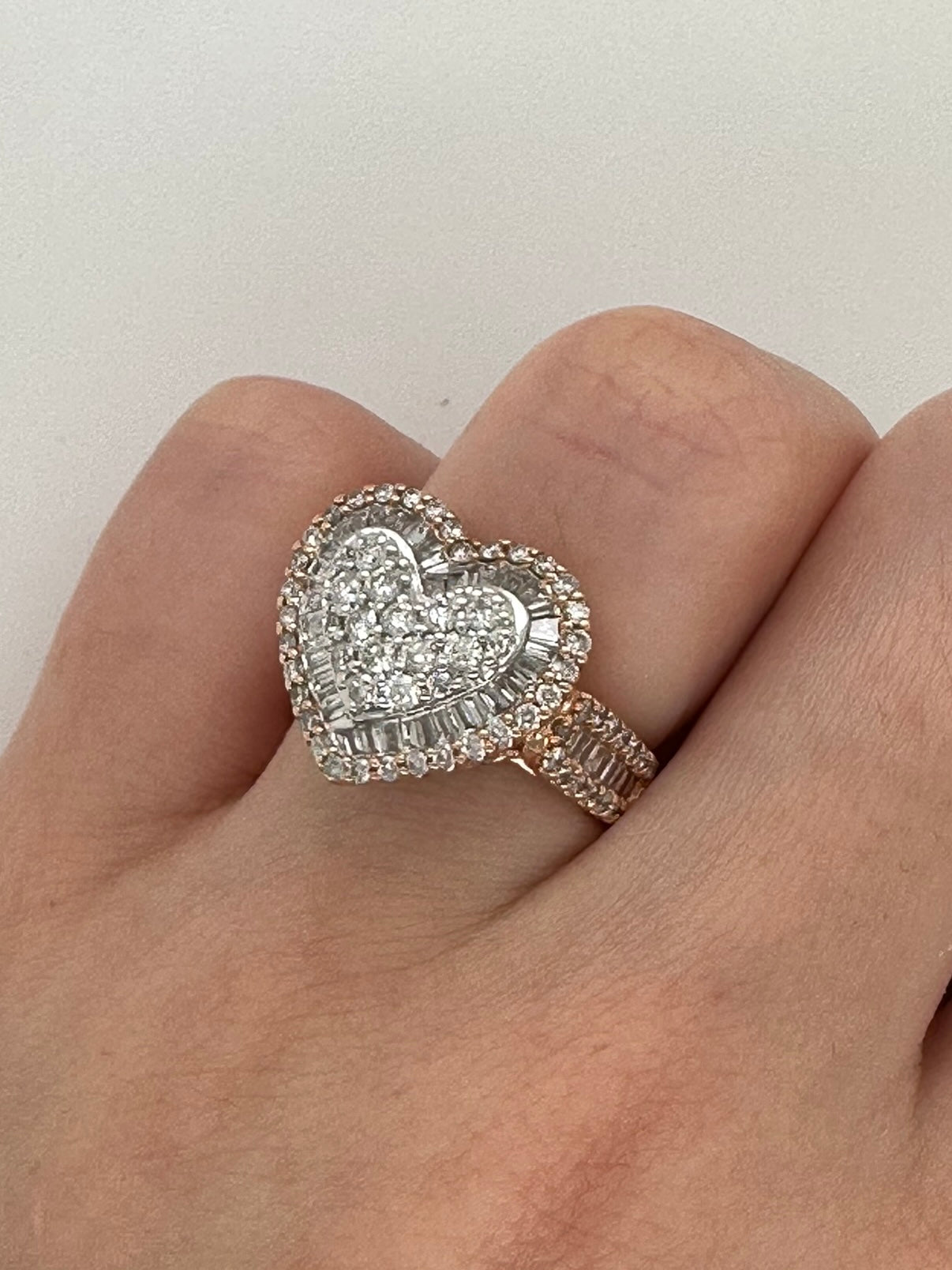 1.50CT Diamond Heart 10K Ring