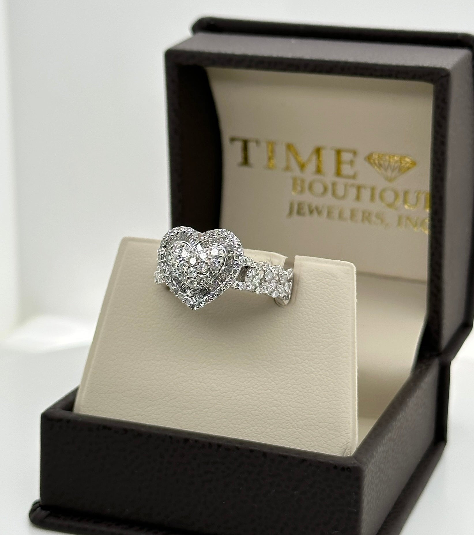 1.00CT Diamond Heart 10K Ring