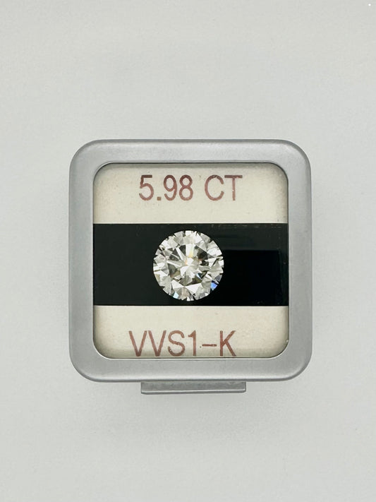 EGL 5.98CT Round Diamond