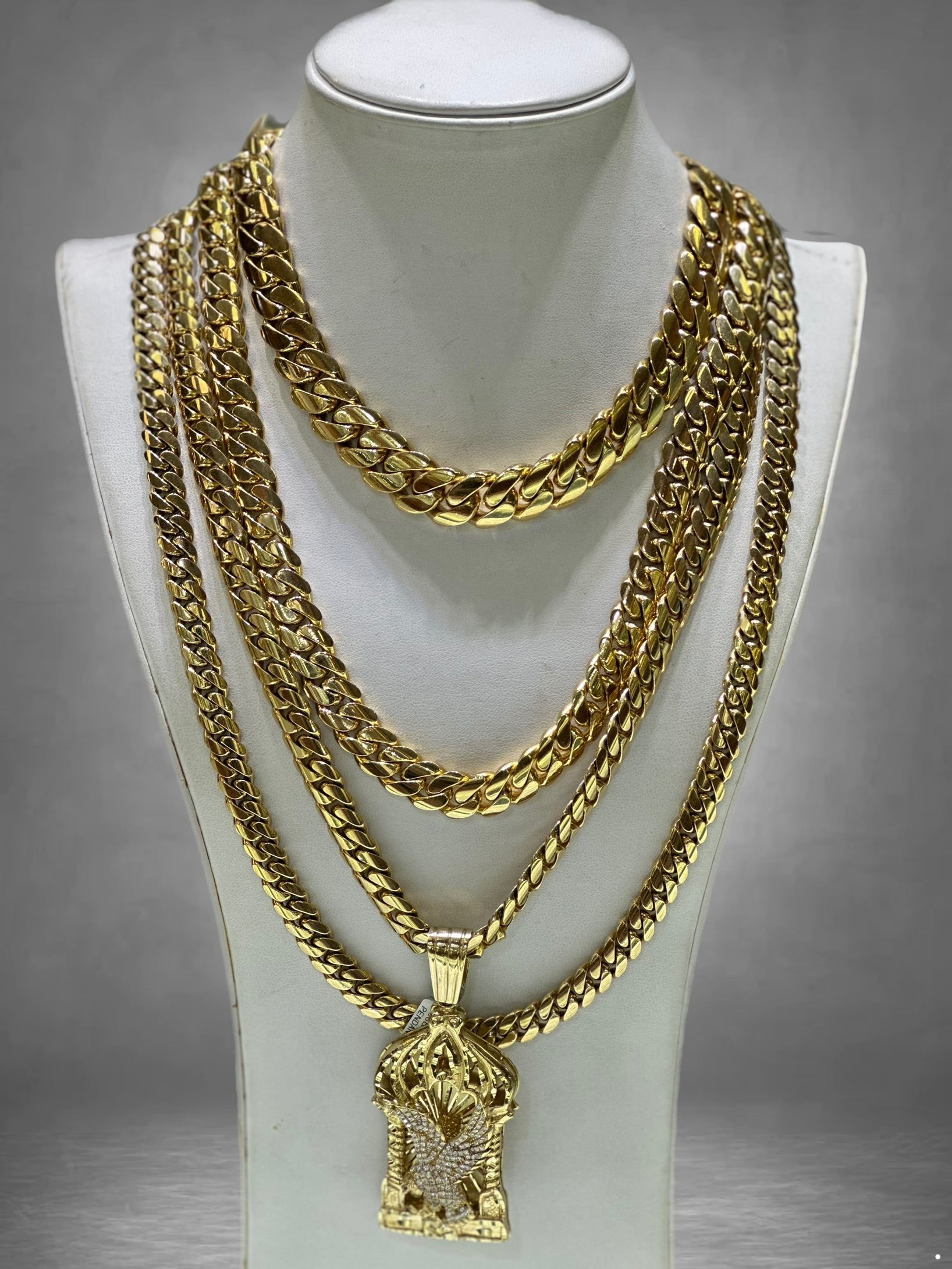 10K Yellow Gold Cuban Link Chain 9mm